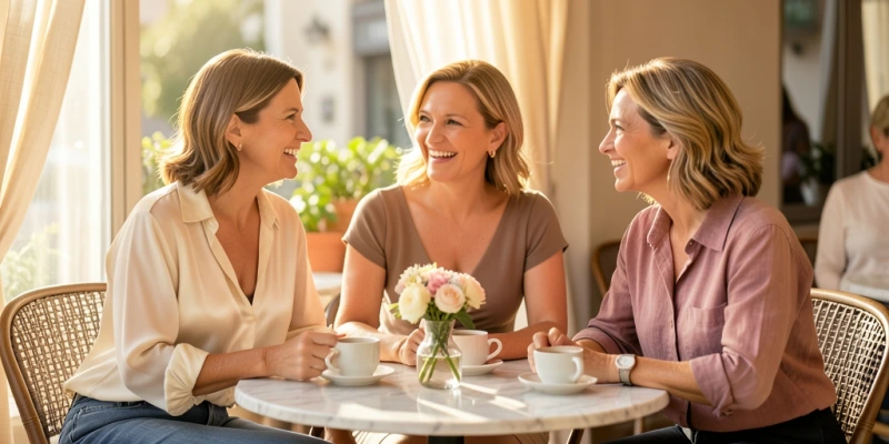 Seitenansicht: BH mit vorgeformtem Schaumcup und seitlich ansetzendem Bügel an einer Brust mit weniger oberem Pol – Bügel liegt flach am Brustkorb, Brust ist angehoben und positioniert, oberer Rand des Cups liegt glatt an