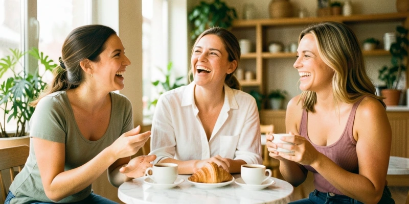 Seitenansicht einer Frau von schräg vorne – links sitzt der Cup vollständig um die Brust, der Bügel liegt am Brustkorb; rechts quillt Gewebe über den oberen Rand des Cups, der Bügel steht vom Körper ab