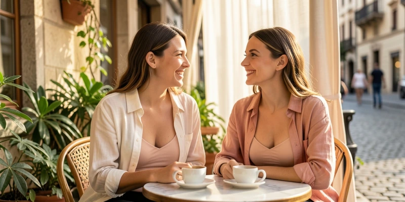 Seitenansicht: linke Seite zeigt einen gut sitzenden BH mit Band auf Höhe, Cup anliegend, Brust zentral im Cup positioniert; rechte Seite zeigt Band nach oben gewandert, Cup faltig, Brust teilweise unten herausgedrückt – Passformvergleich