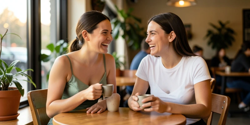Seitenansicht: Trägertop mit Shelf-Bra (links) vs. klassischer BH unter einem schlichten T-Shirt (rechts) – jeweils vollständige Darstellung, beide Träger sichtbar
